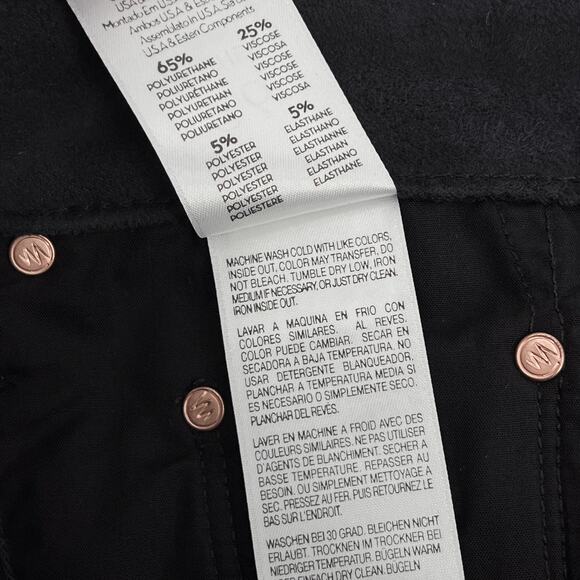 MOTHER The Insider Crop Pants Women’s Size 26 Captured Faux Leather Flare Black - Picture 5 of 9